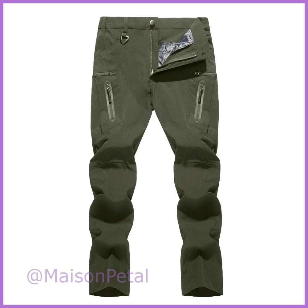 Men's Lightweight Hiking Tactical Pants Waterproof Quick Dry Cargo